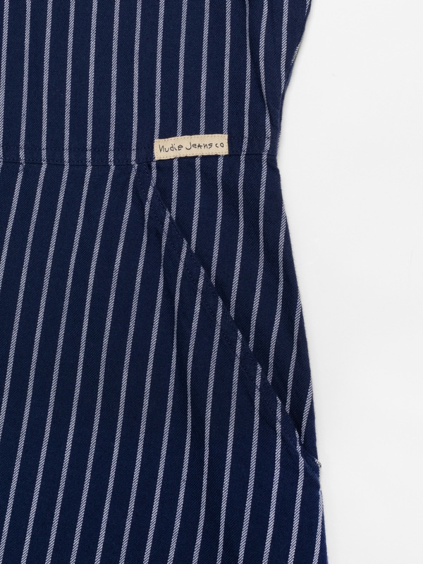 Ronja Open Collar Dress Blue - 3