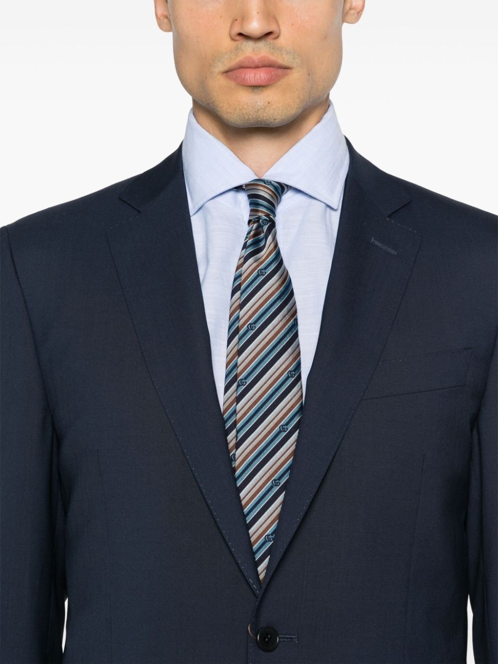 single-breasted wool suit - 5