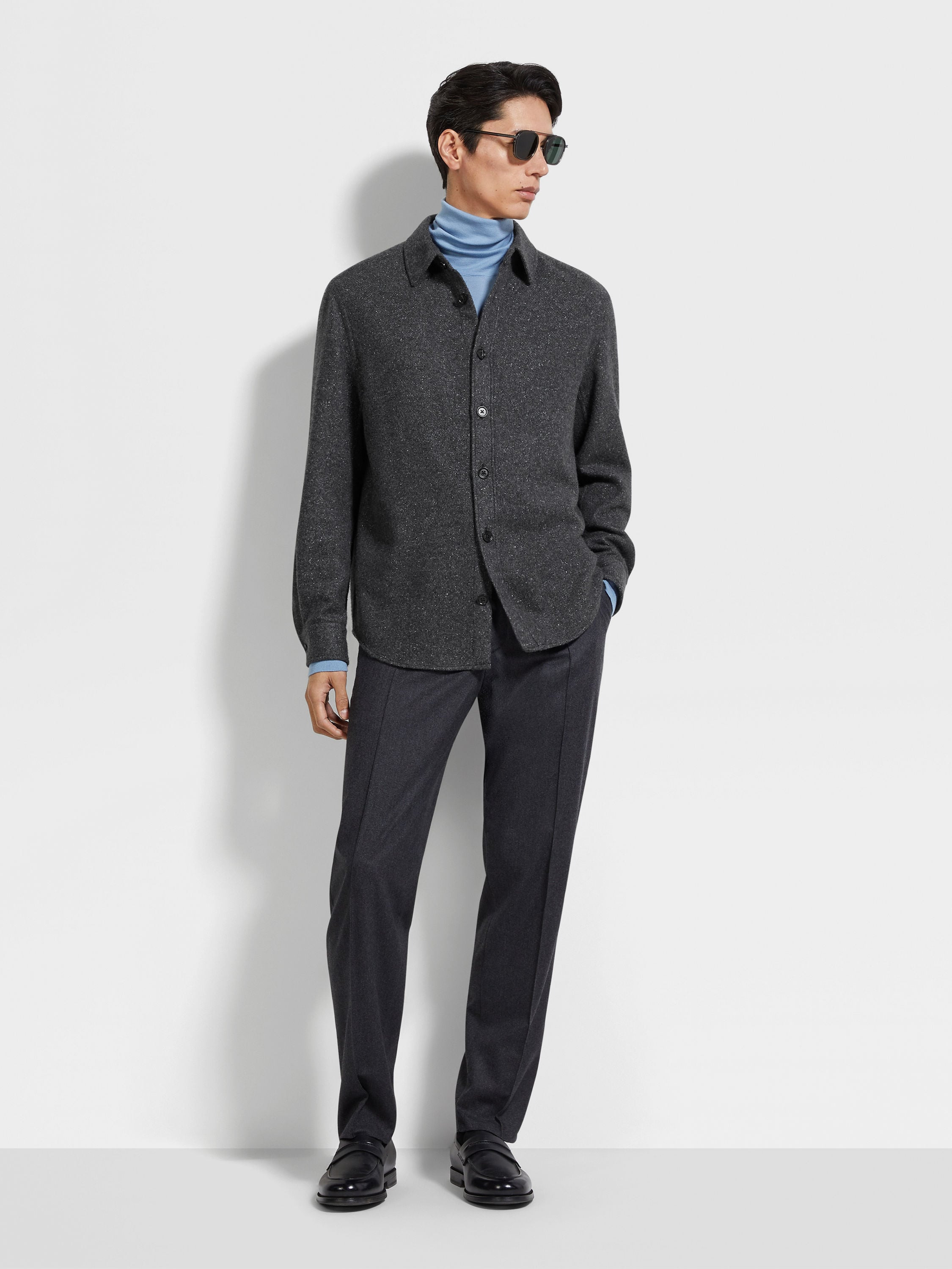 CASHMERE AND SILK OVERSHIRT - 2