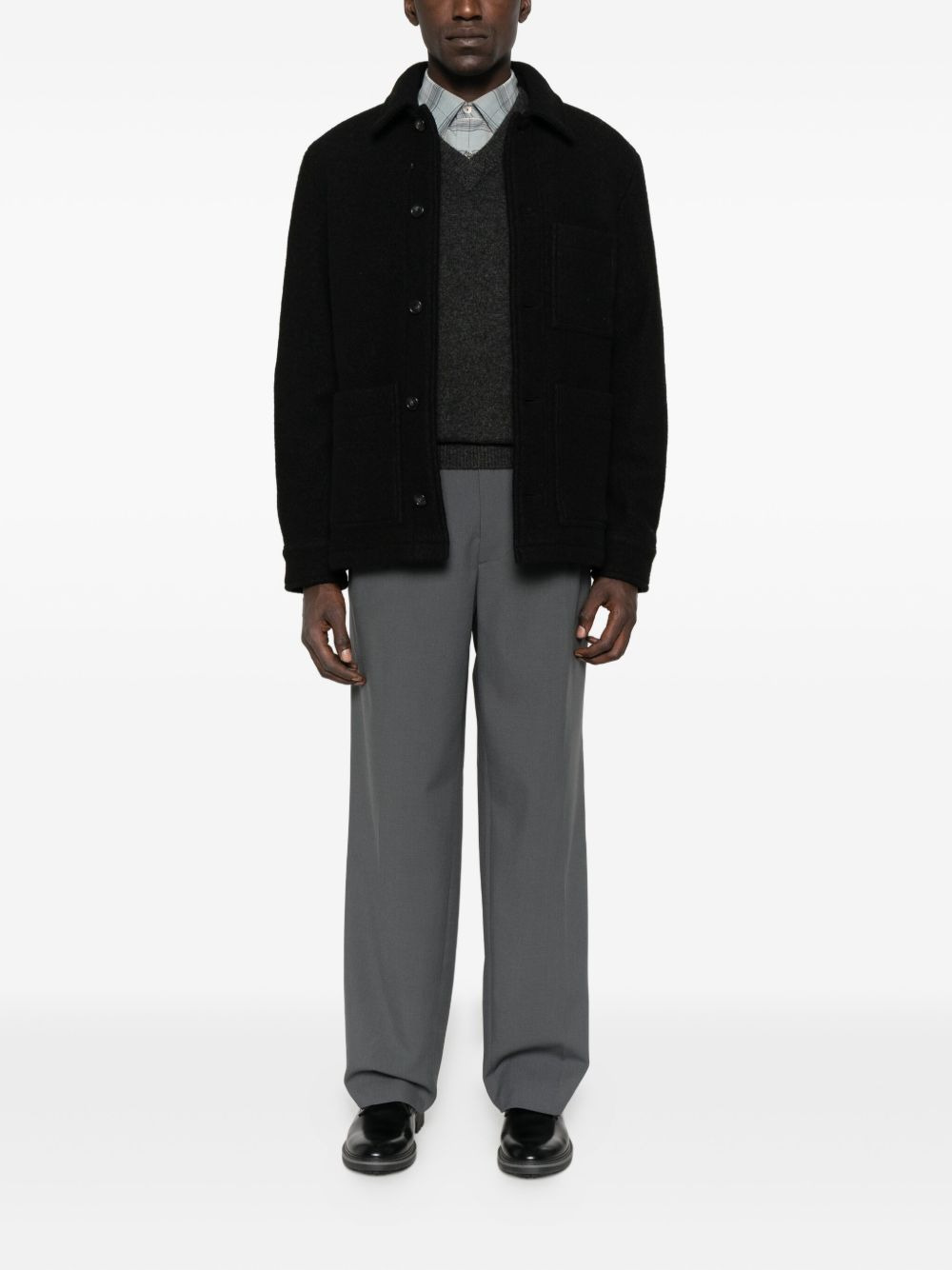 v-neck wool sweater - 2