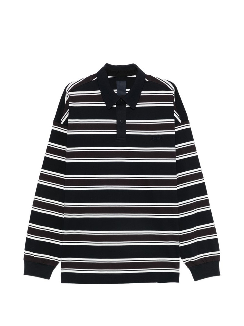 striped long-sleeve polo shirt 1