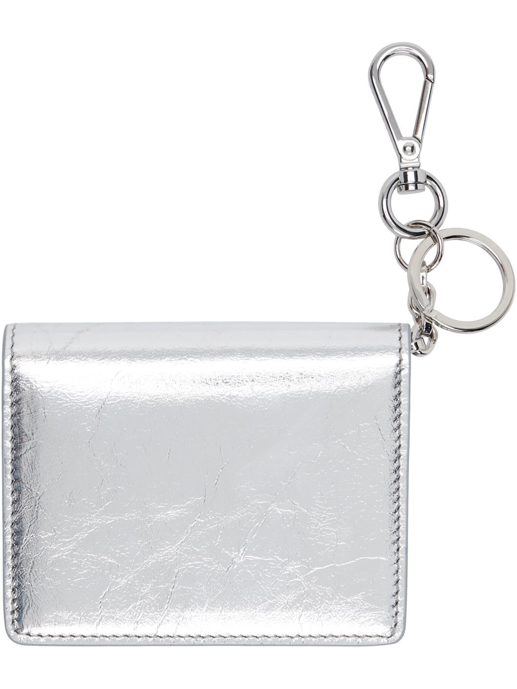 Silver Folded Leather Wallet - 2