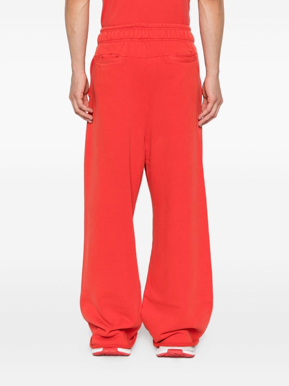 elastic-waistband side-pocket pants - 4