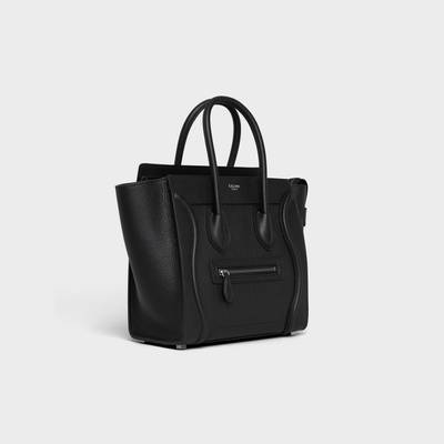 CELINE Micro Luggage handbag in drummed calfskin outlook