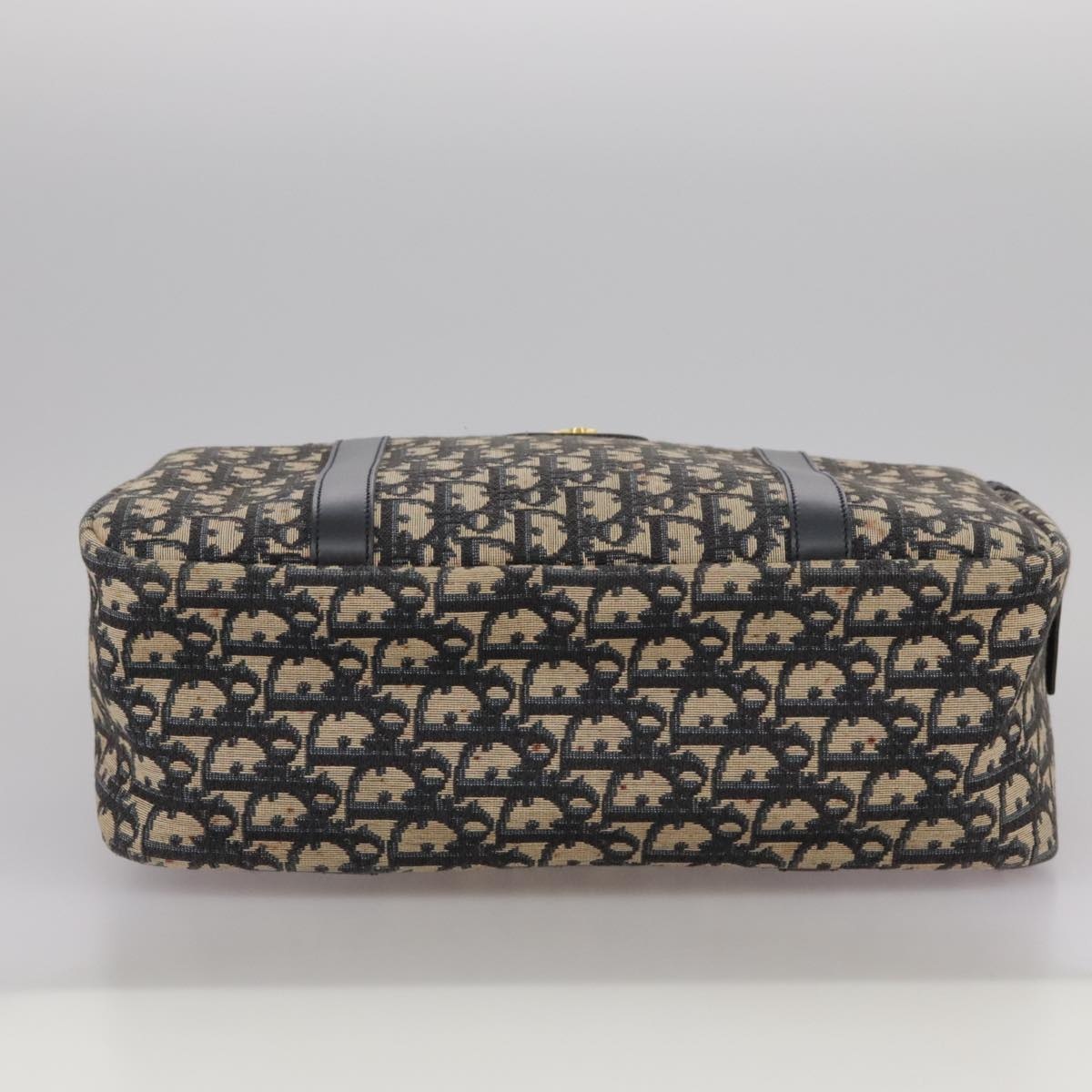 DIOR Trotter Canvas Hand Bag Navy Gold - 7