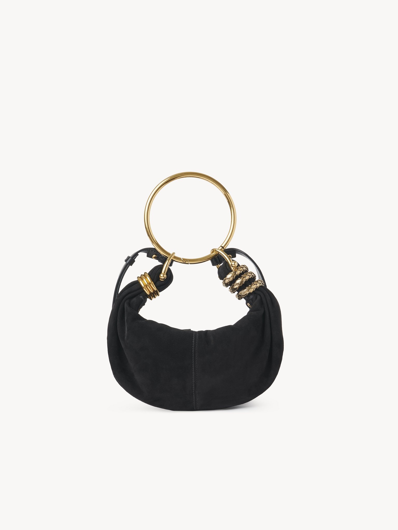 SMALL BRACELET HOBO BAG IN SUEDE LEATHER - 4