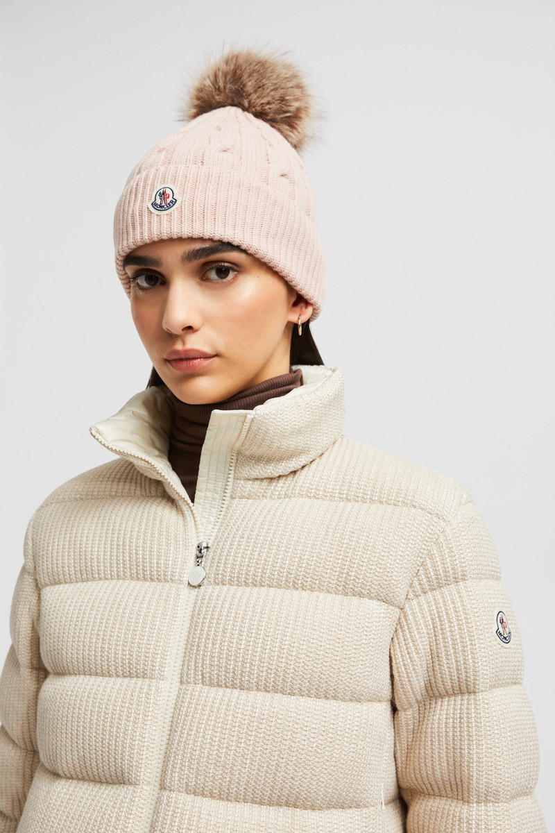 Moncler Wool & Cashmere Beanie with Faux Fur Pom Pom outlook