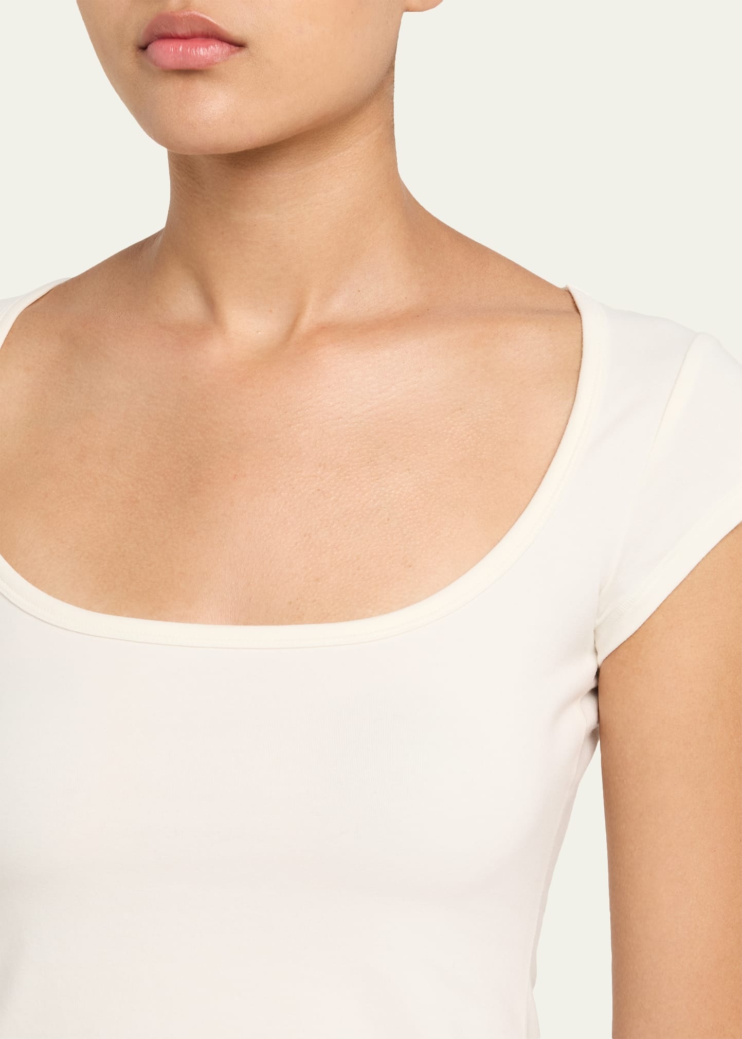 Scoop-Neck Cotton Jersey Tee - 5