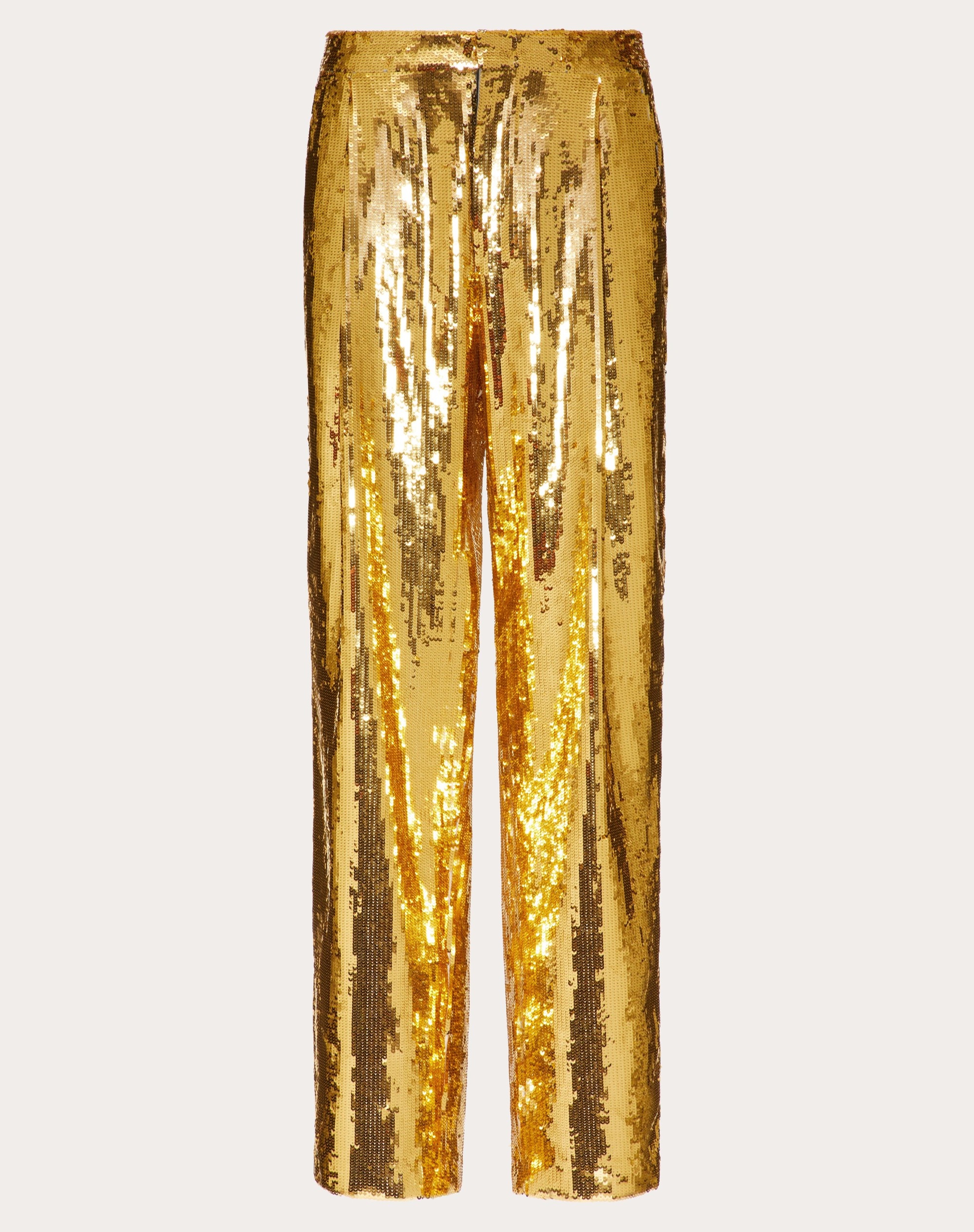 ORGANZA PANTS WITH ALL-OVER SEQUINS - 1