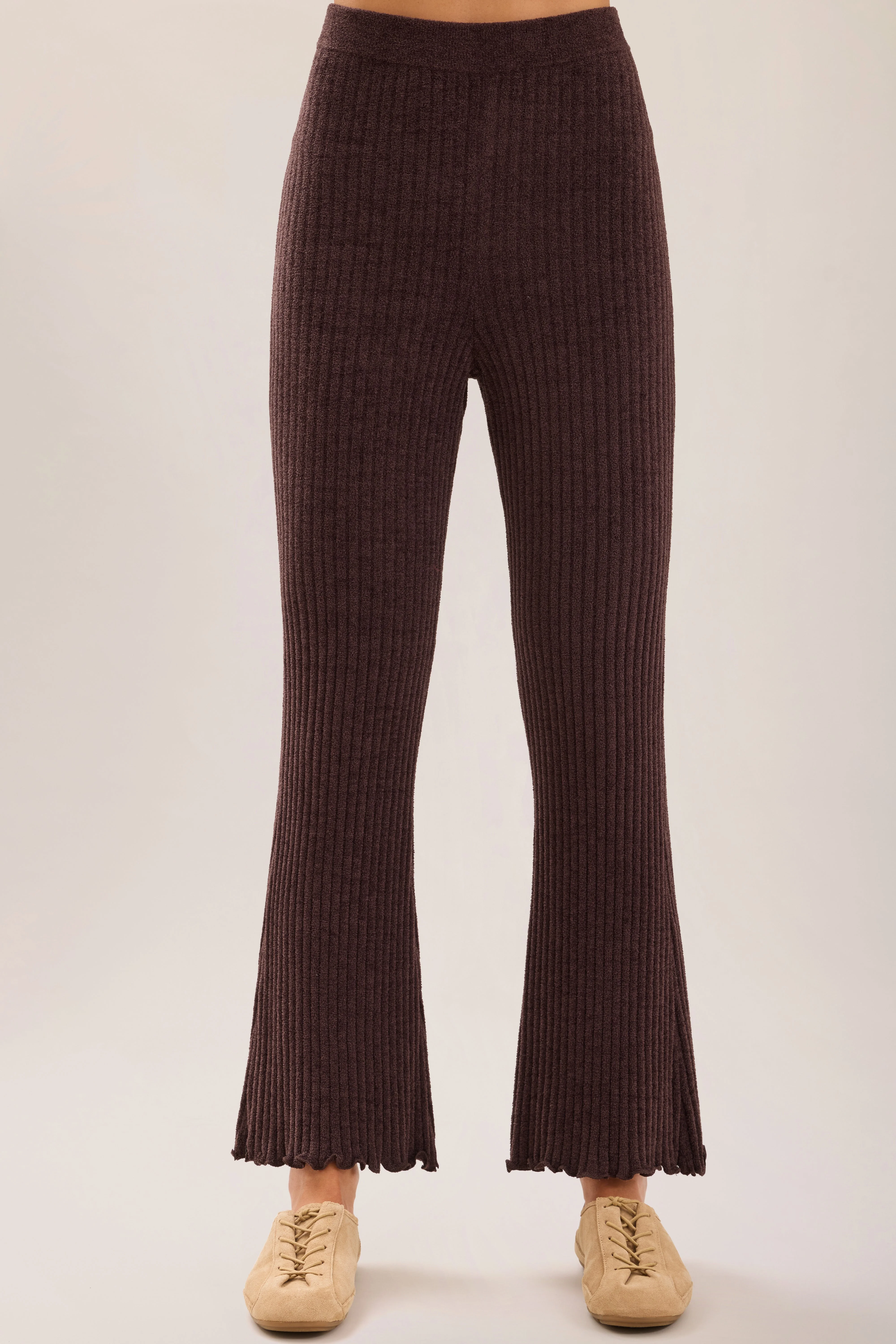 CozyChic Ultra Lite® Petal Edge Rib Kick Flare Ankle Pant - 1
