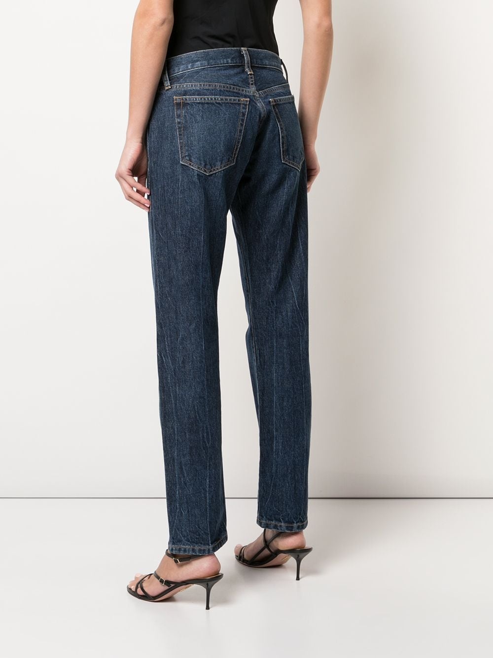 mid rise straight jeans - 4