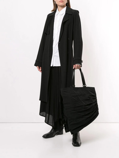 Yohji Yamamoto pleat-detail tote bag outlook