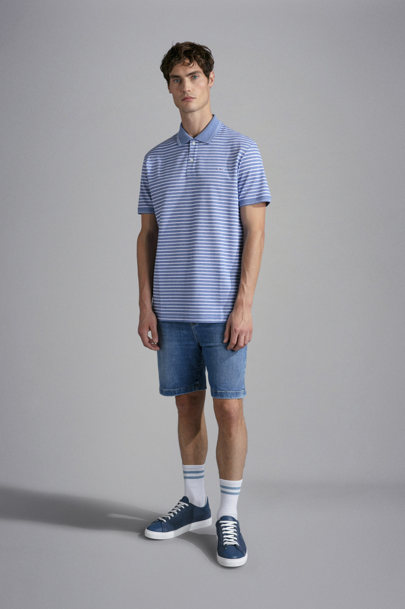 Paul & Shark COTTON PIQUÉ POLO SHIRT WITH STRIPED PATTERN outlook