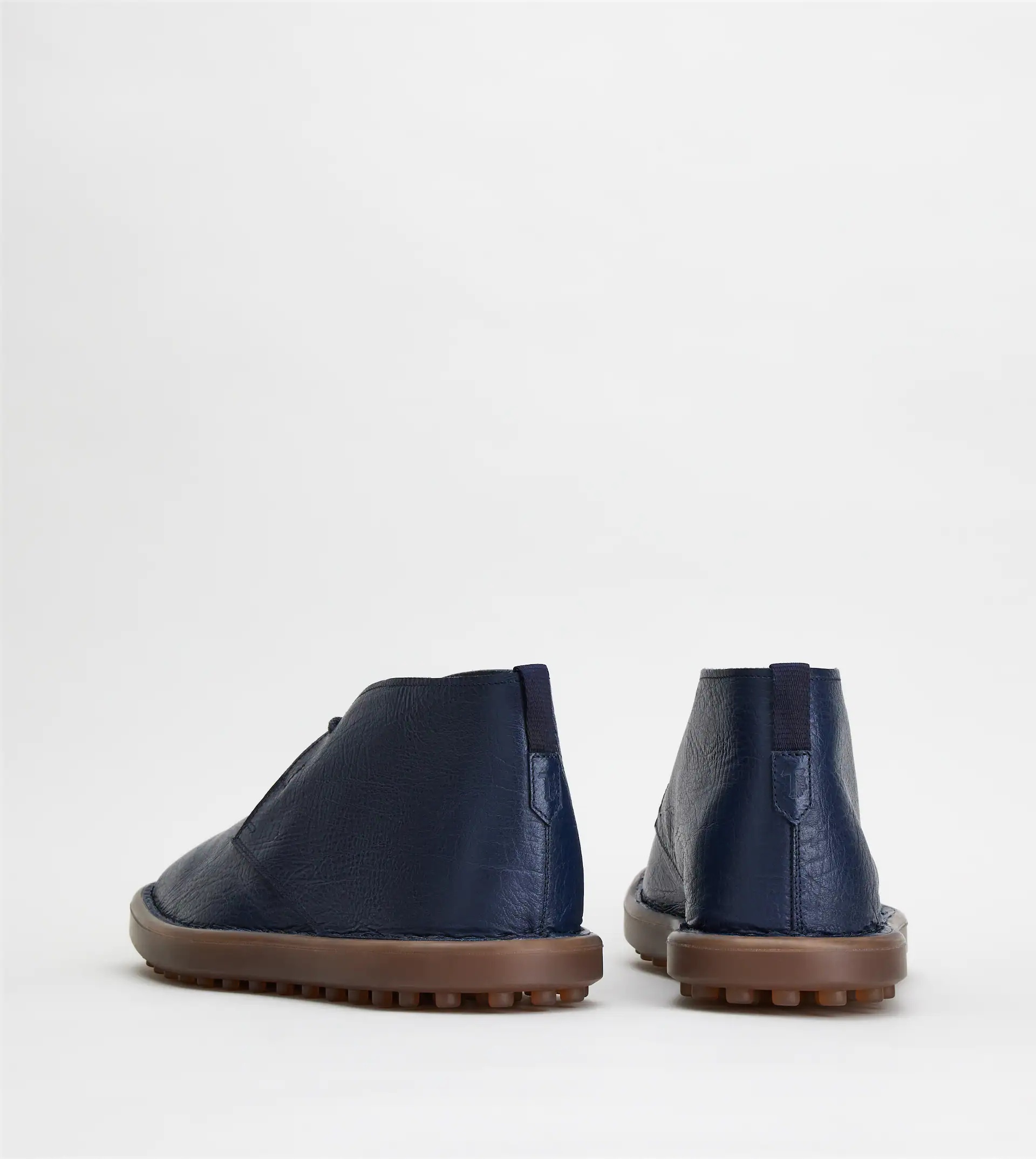 DESERT BOOTS IN LEATHER - BLUE - 3