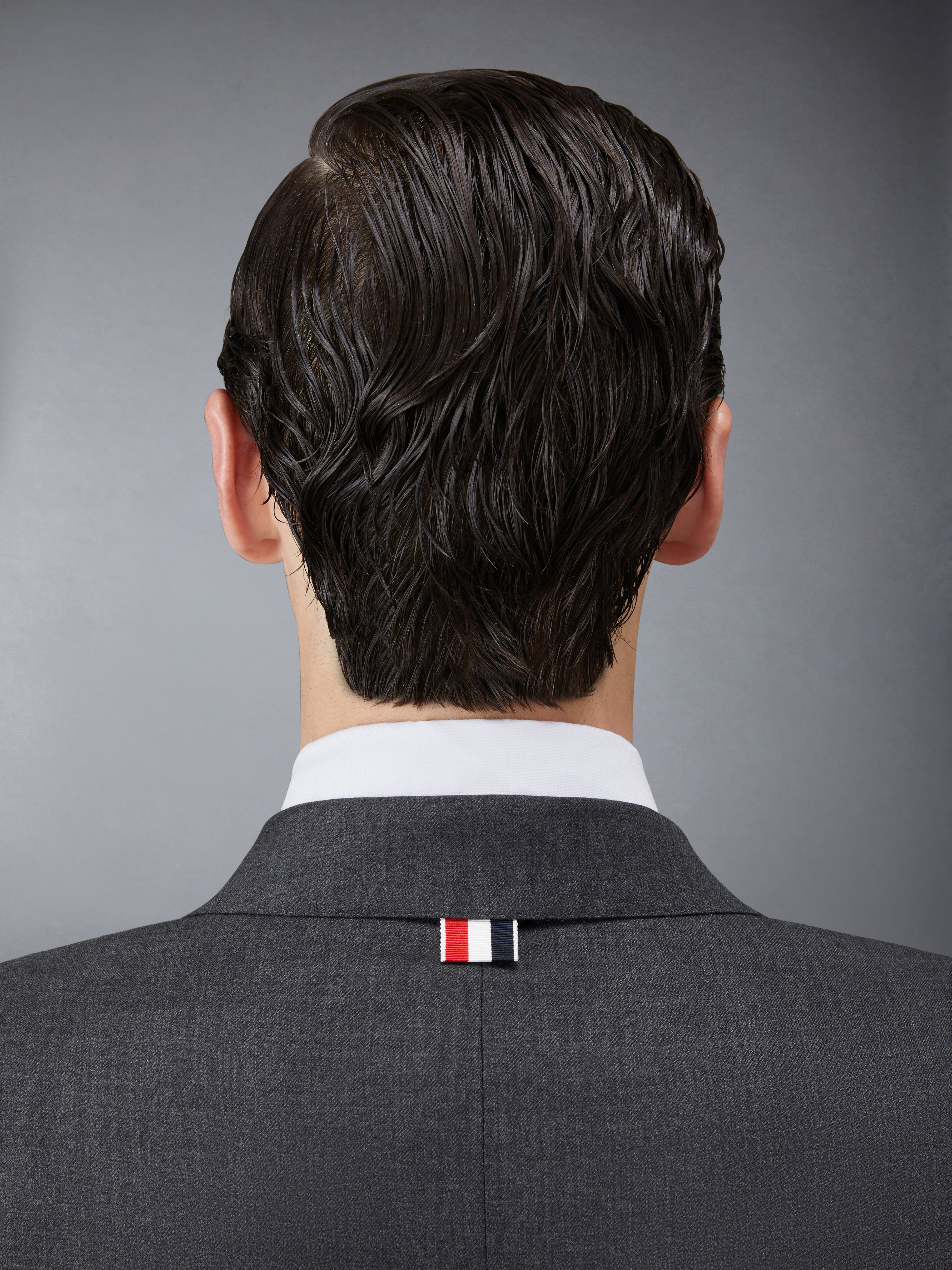 Dark Grey Super 120s Twill High Armhole Sport Coat - 4