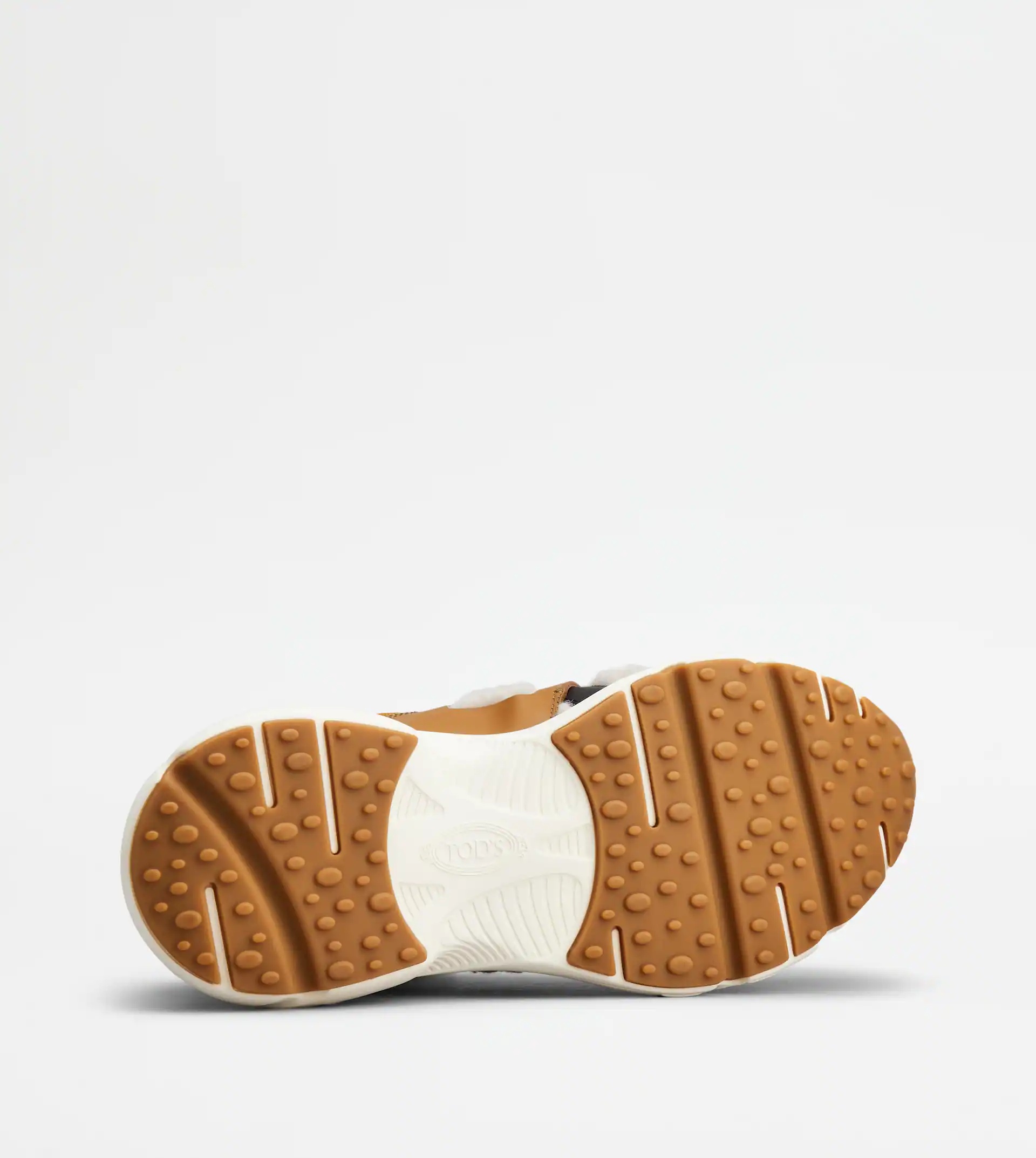 SNEAKERS IN LEATHER AND WOOL - BLACK, BROWN, OFF WHITE - 4