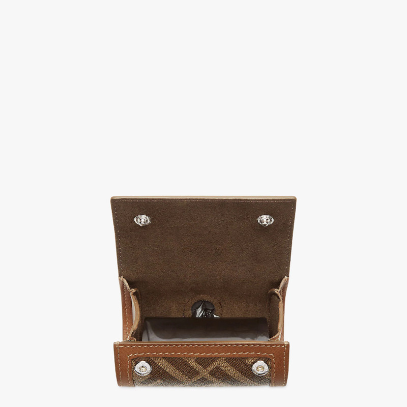 Brown fabric bag holder 3