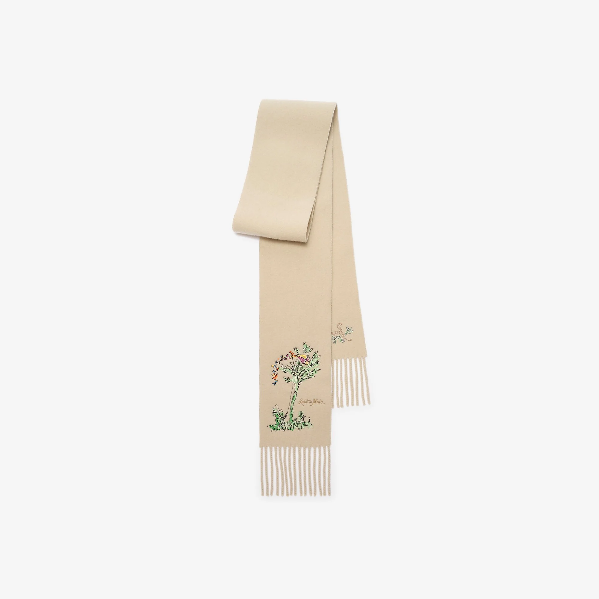 Narrow Brave Little Tree Cashmere Scarf - 1