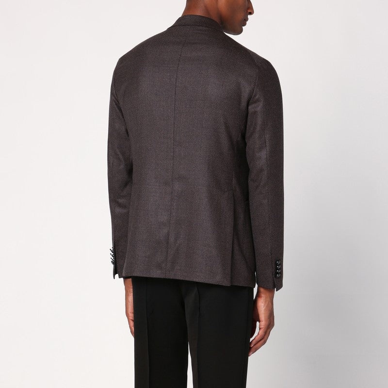 Tagliatore - Tagliatore Brown single-breasted jacket in wool and cashmere - 2