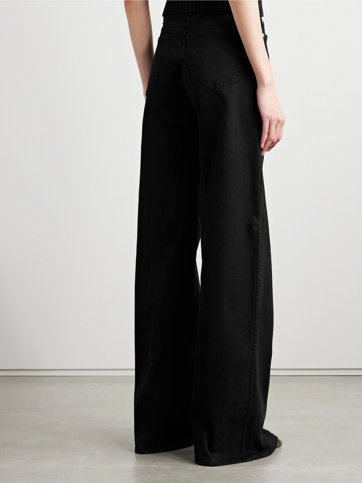 Dane high-rise wide-leg jeans Black - 3