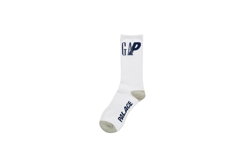 PALACE GAP CREW SOCK WHITE 1