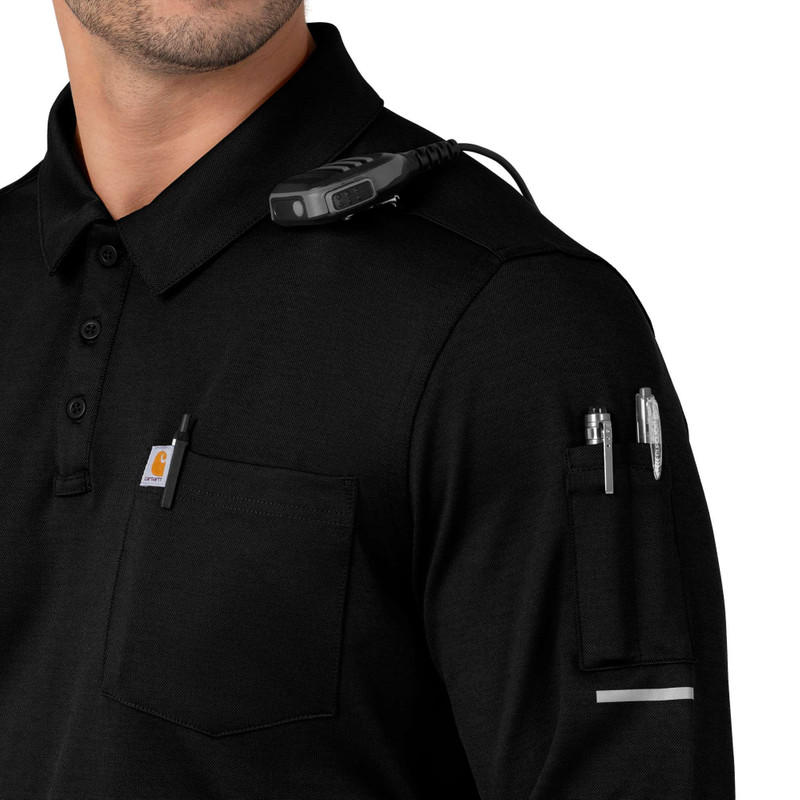 Rugged Flex® RSCU Heavyweight Long Sleeve Polo Scrub Top 6