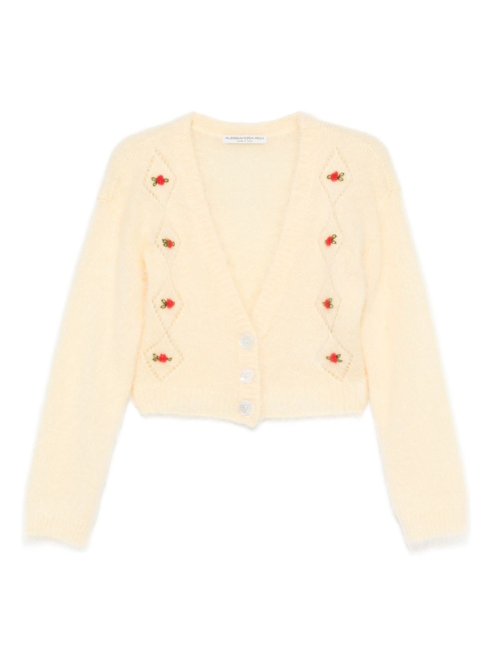 V-neck cropped cardigan - 1