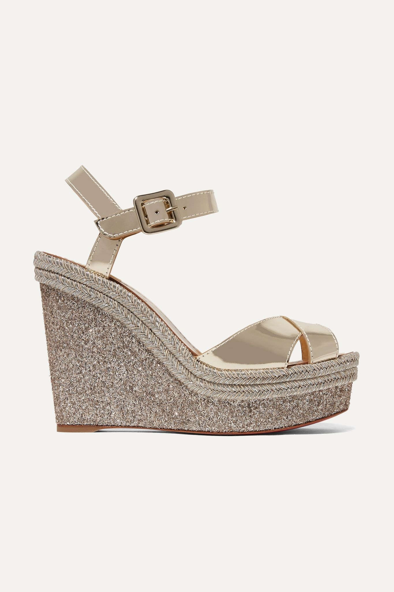 Almeria 120 leather espadrille wedge sandals - 1