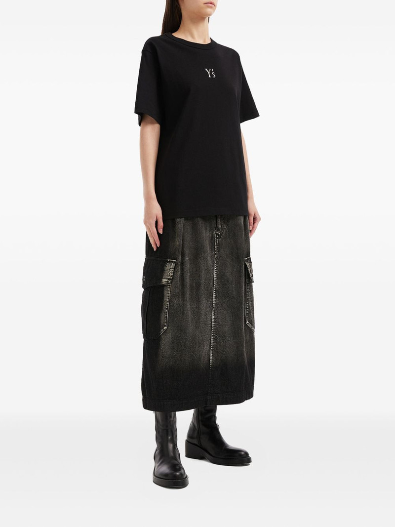 Y's asymmetric midi skirt outlook
