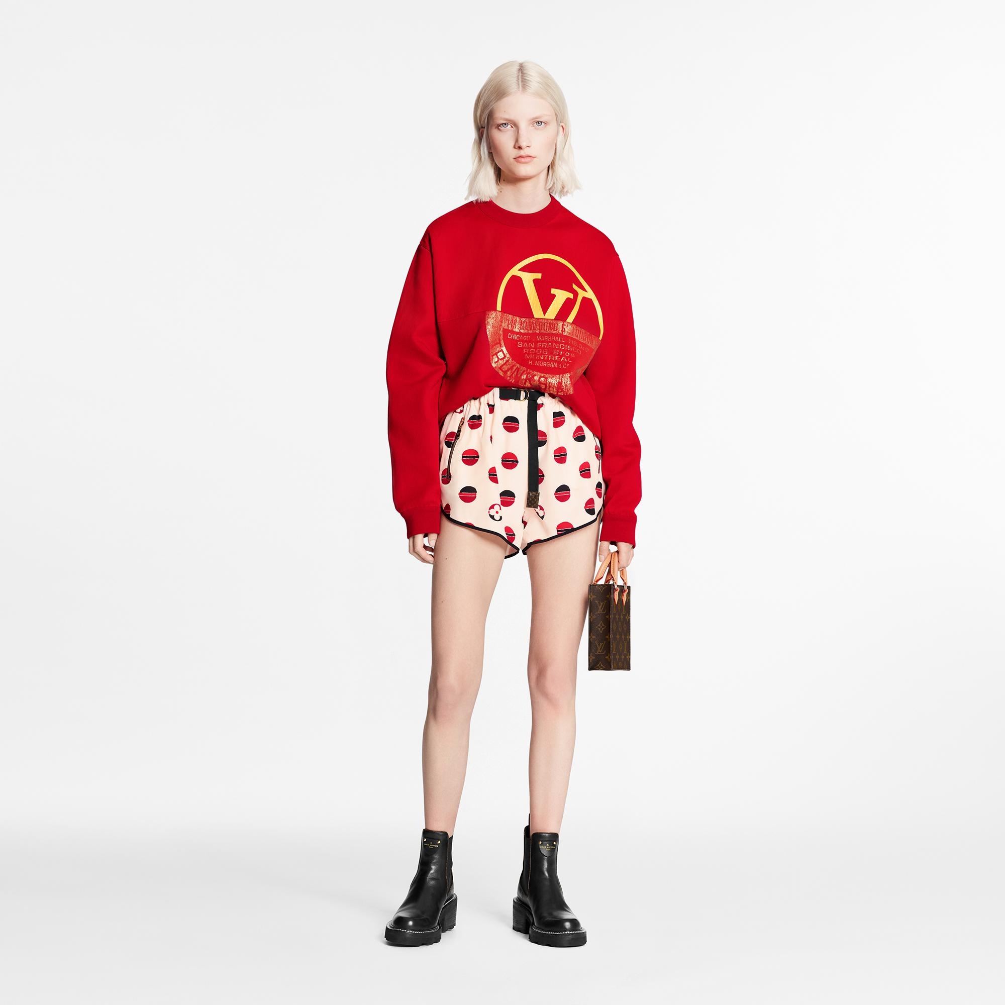 Lv World Stamp Cotton Jersey Sweatshirt - 2