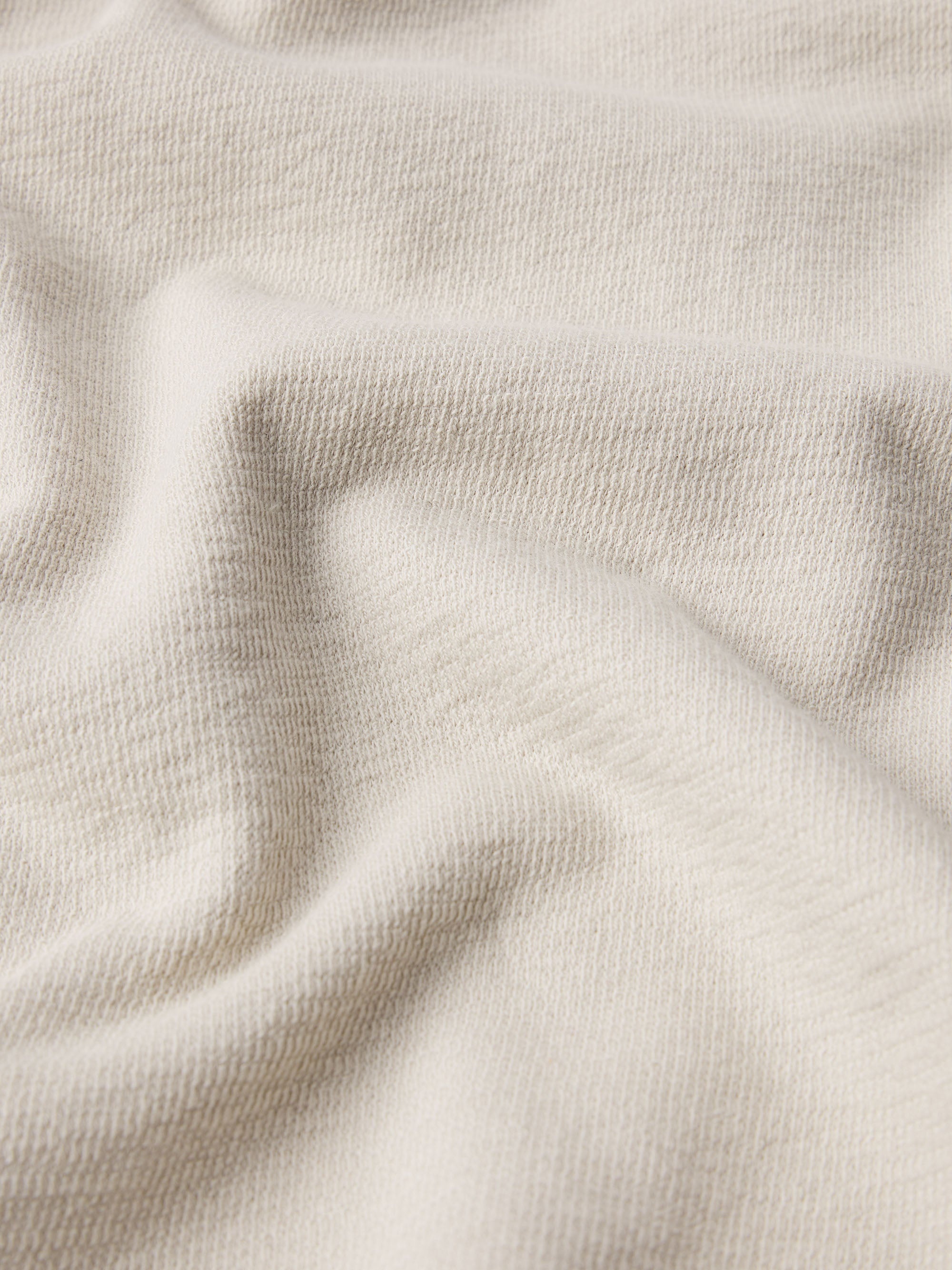 Boxy Textured Tee in Off White - 3