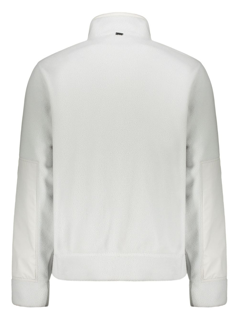 Herno zip-up raised-collar fleece sweatshirt outlook