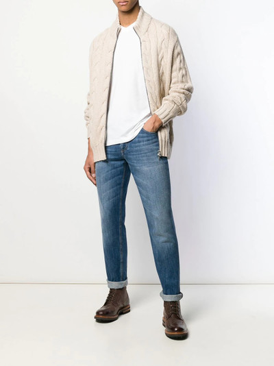 Brunello Cucinelli cable knit cardigan outlook