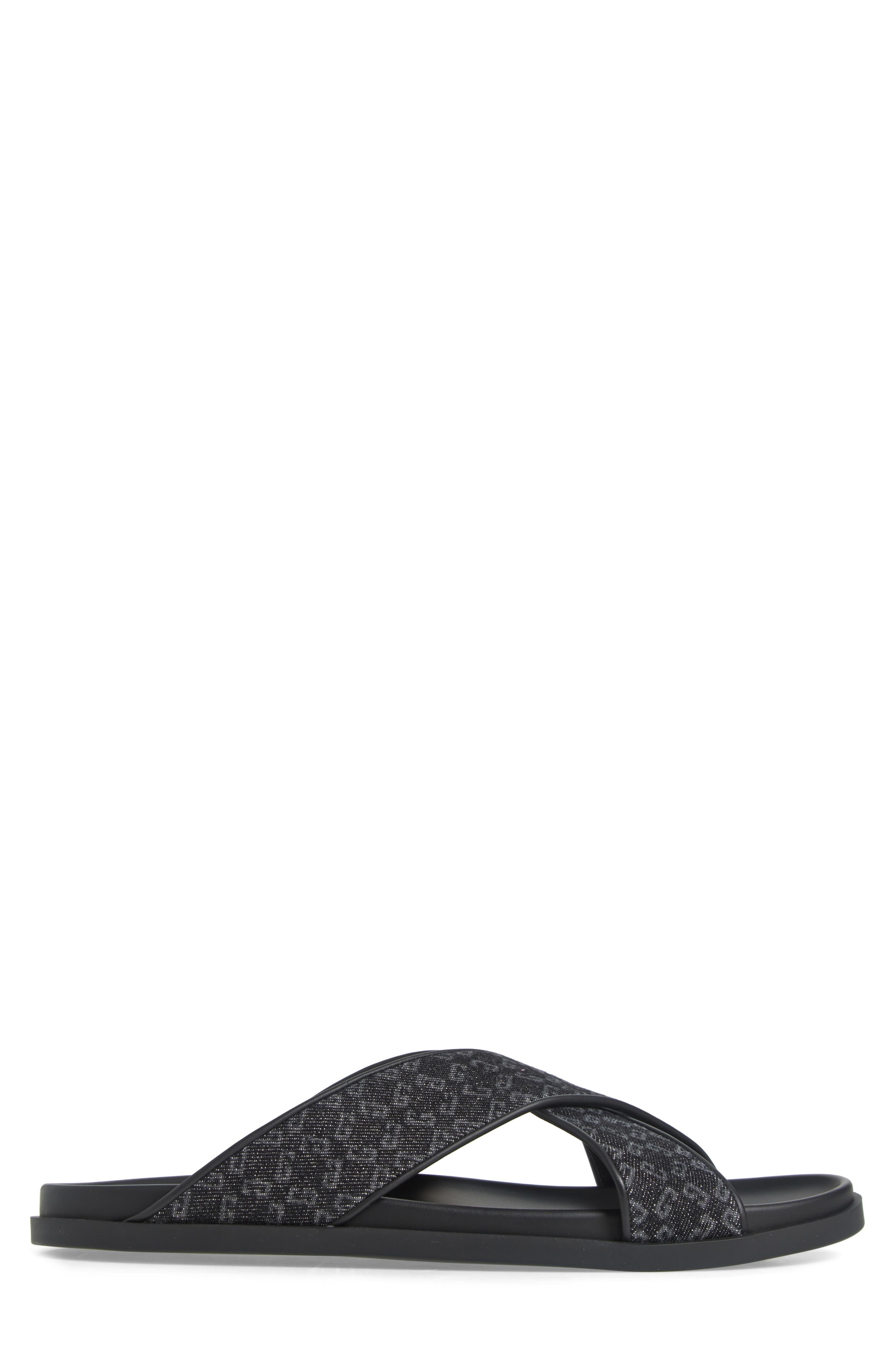 Givenchy Monogram 72 Cross Strap Slide Sandal in Black at Nordstrom - 3