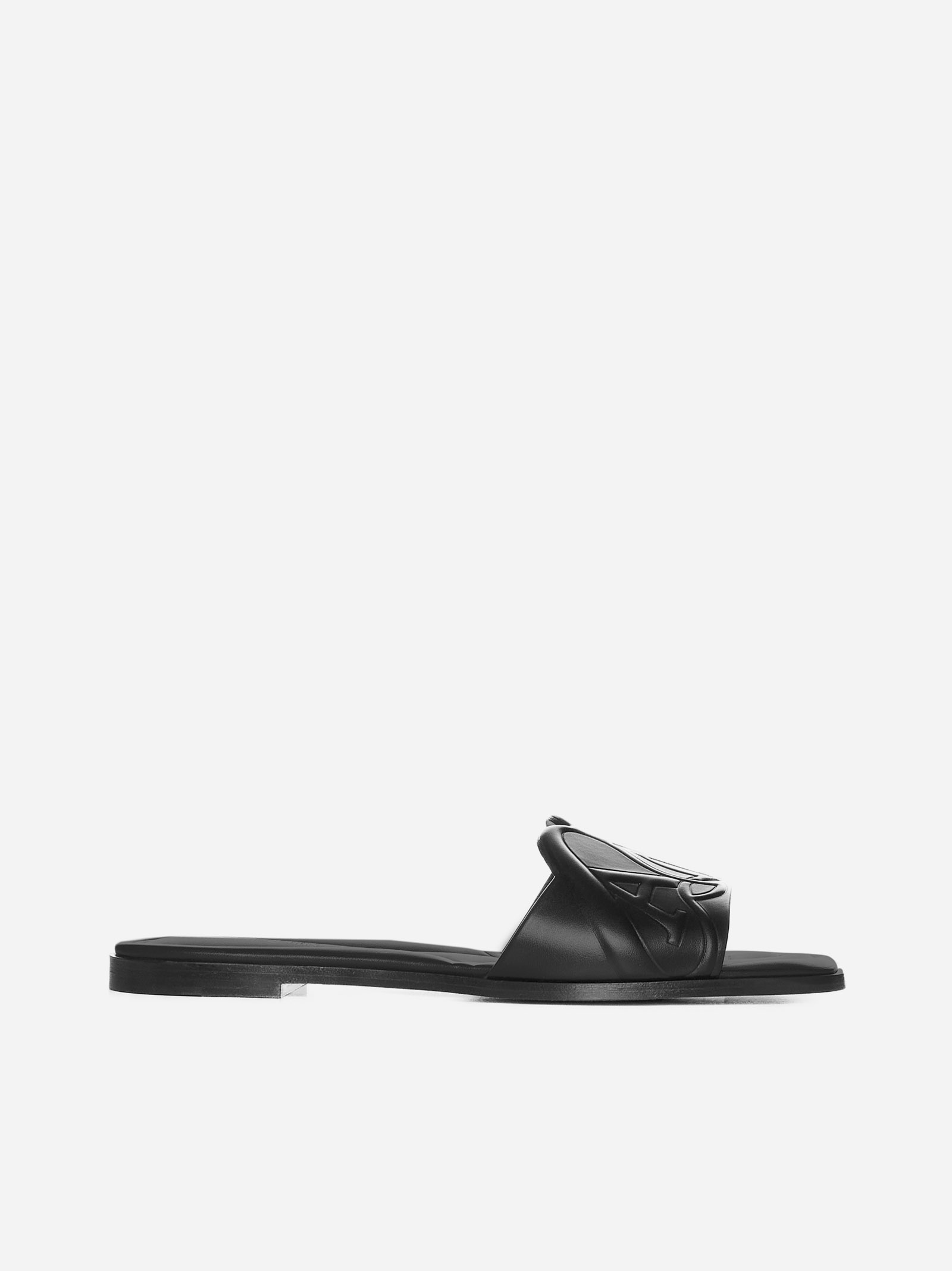 Seal leather flat sandals - 1
