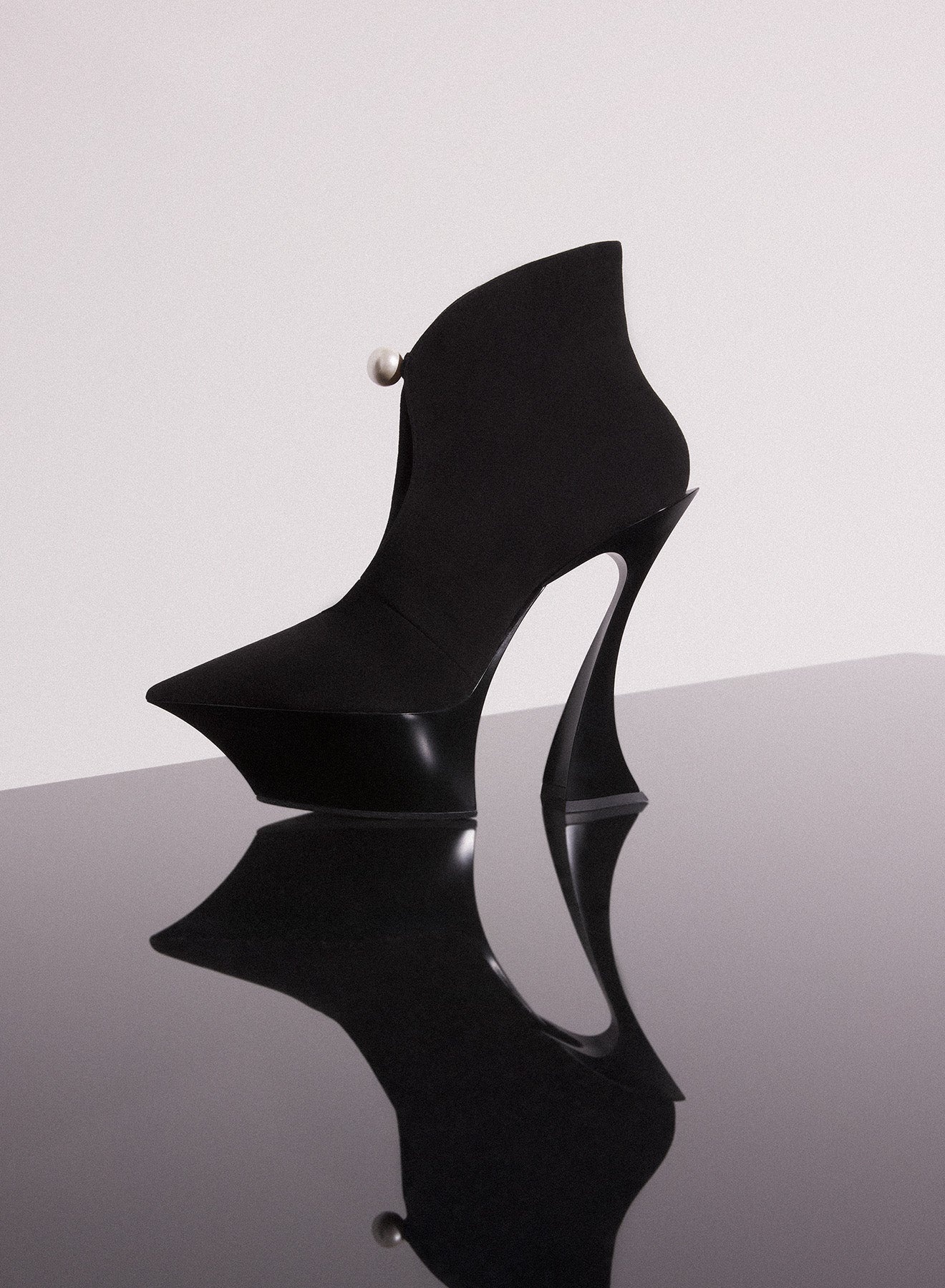 black suede platform fang 95 ankle boots - 2