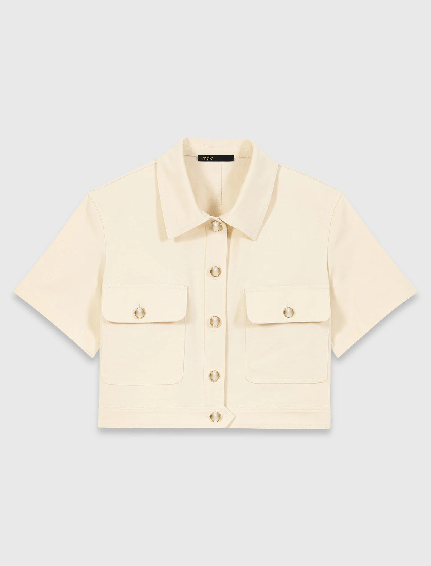 Short-sleeved cropped jacket - 1