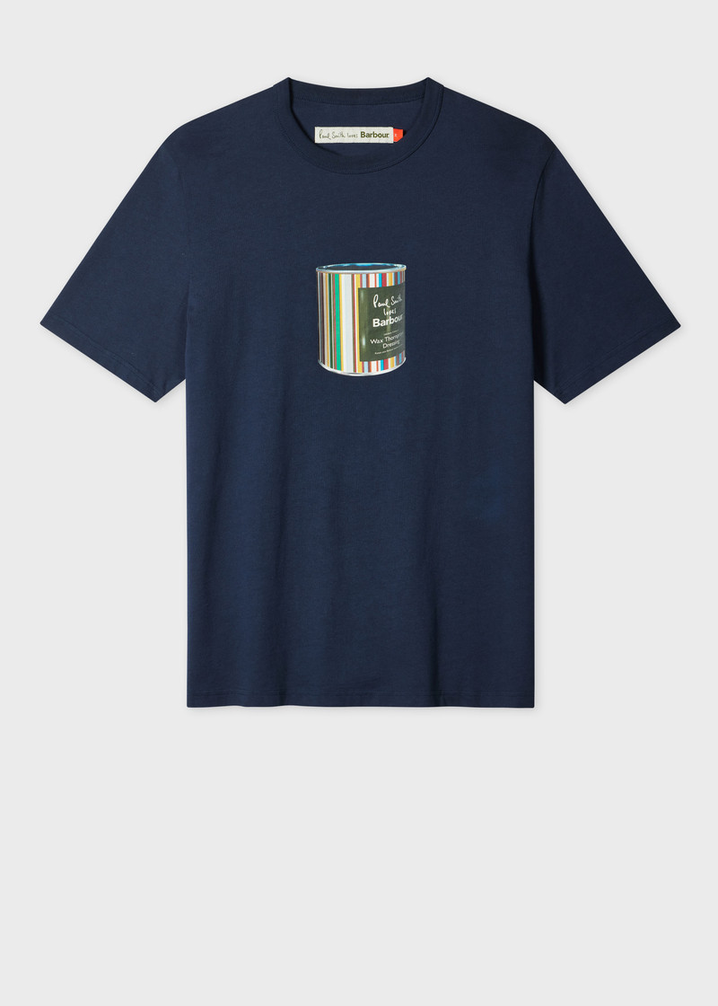 Paul Smith loves Barbour - Wax Tin Print T-Shirt 1