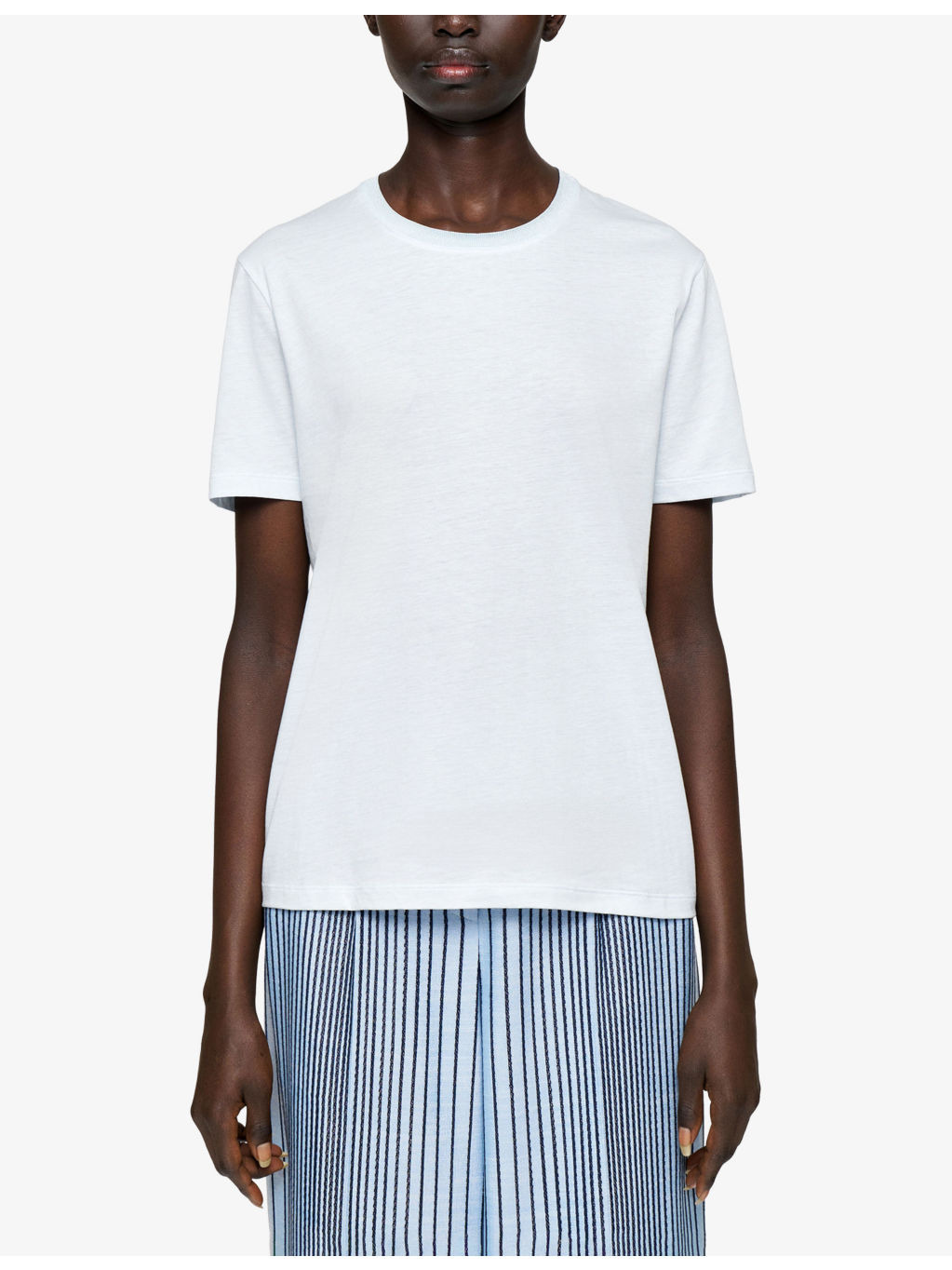 Round-Neck Regular-Fit Cotton and Silk-Blend T-Shirt - 3