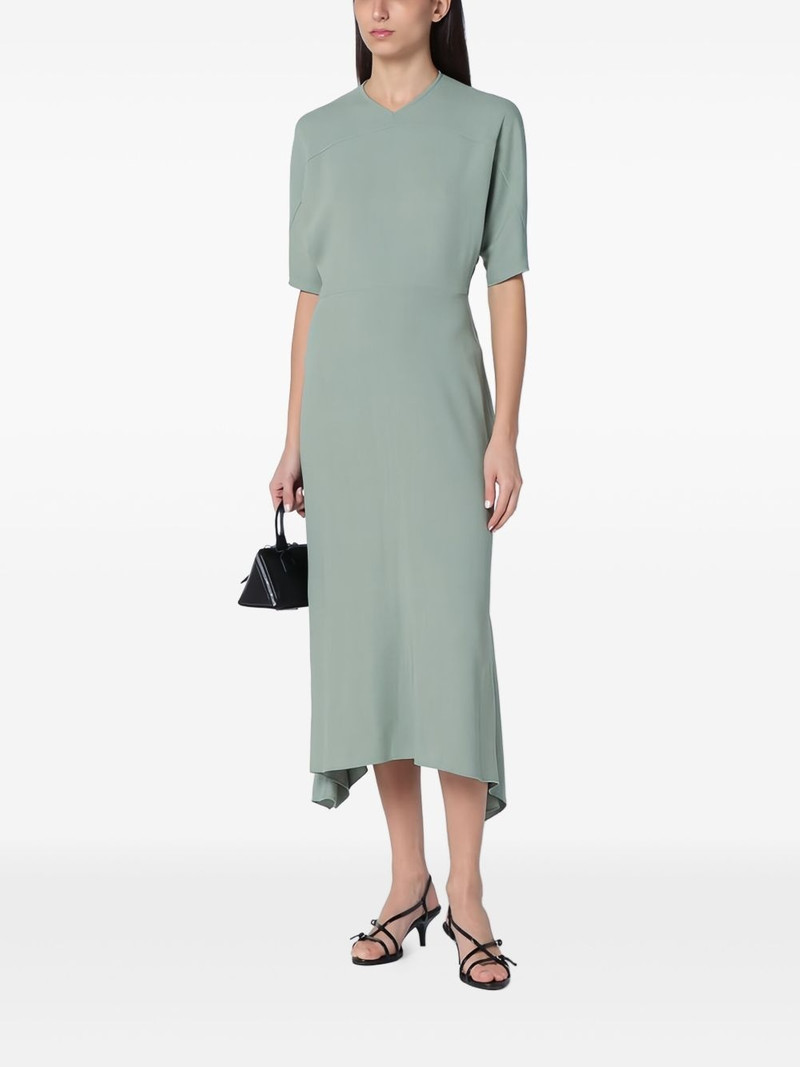 Victoria Beckham asymmetric-hem midi dress outlook