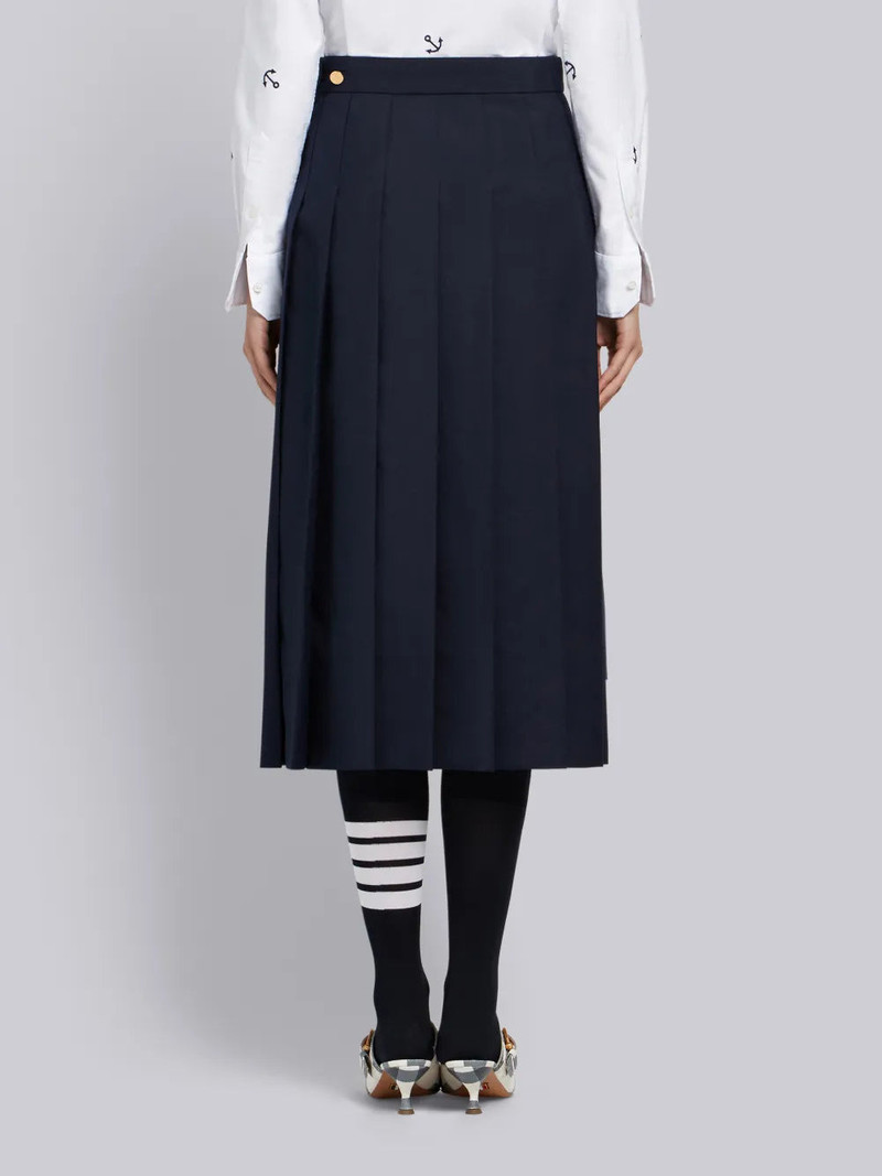 SCHOOL UNIFORM PLAIN WEAVE CLASSIC MIDI PLEATED SKIRT 3