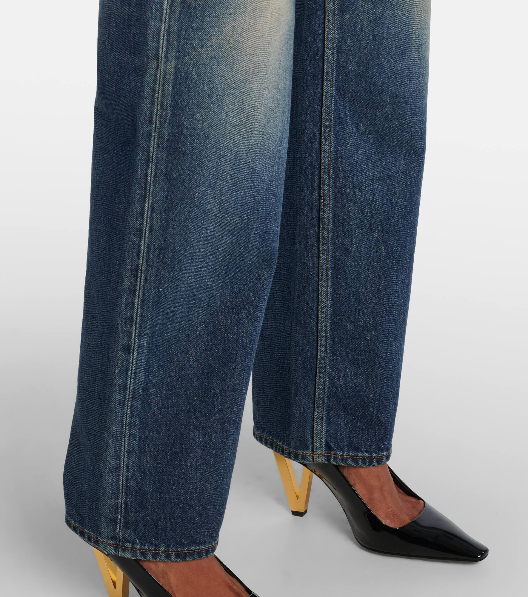 Distressed high-rise wide-leg jeans - 5