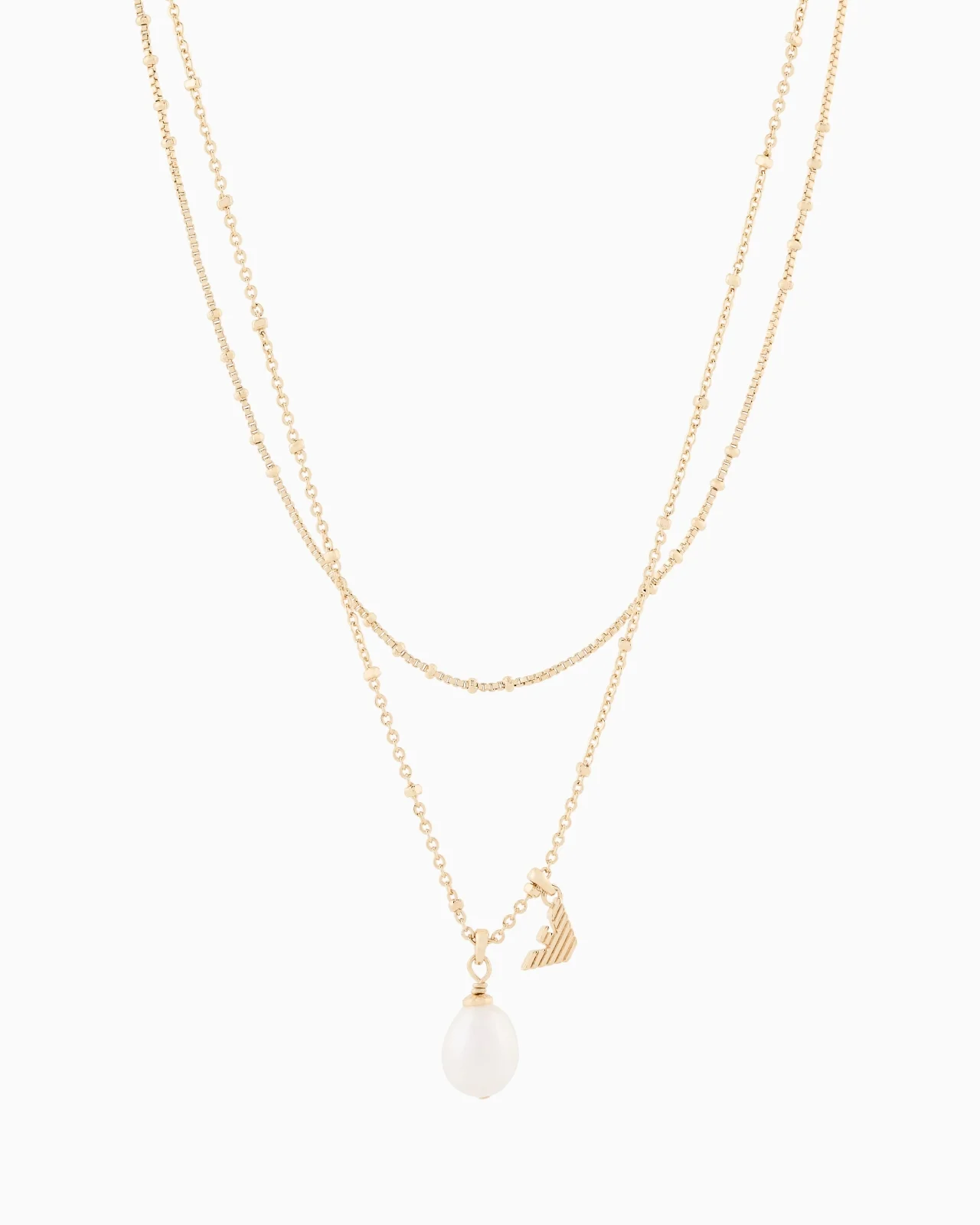 GOLD-TONE BRASS PENDANT NECKLACE - 1