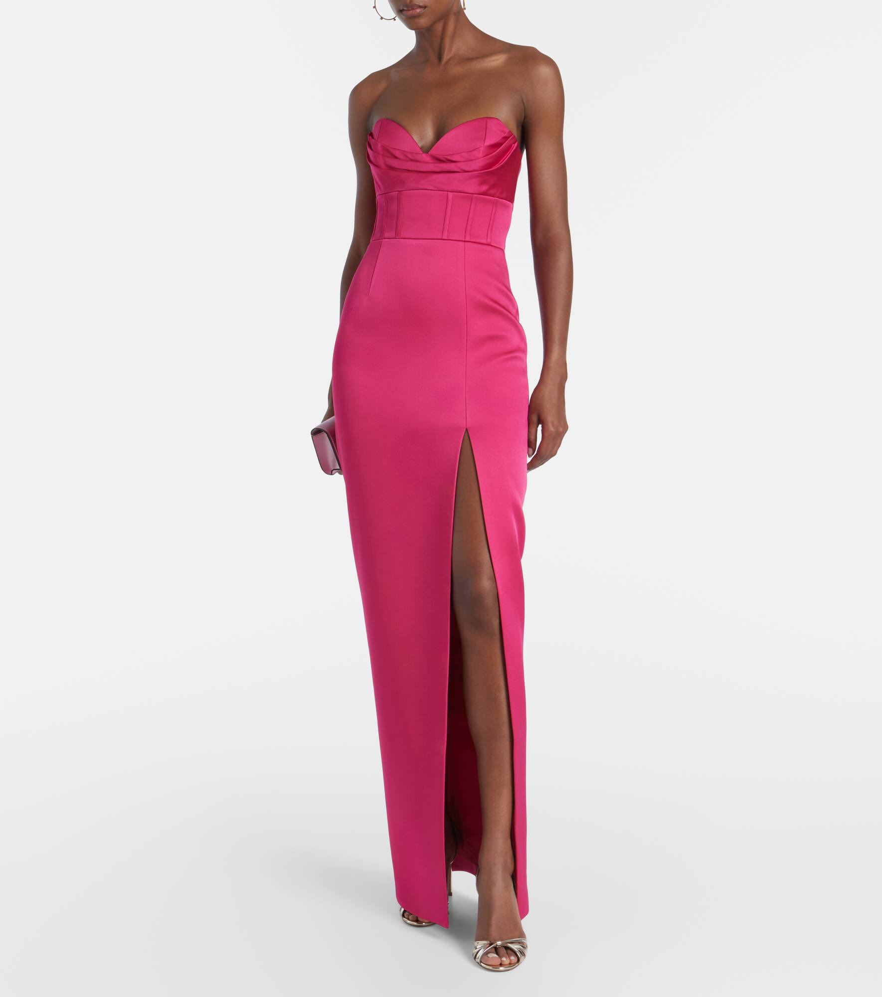 Saskia satin bustier gown - 2