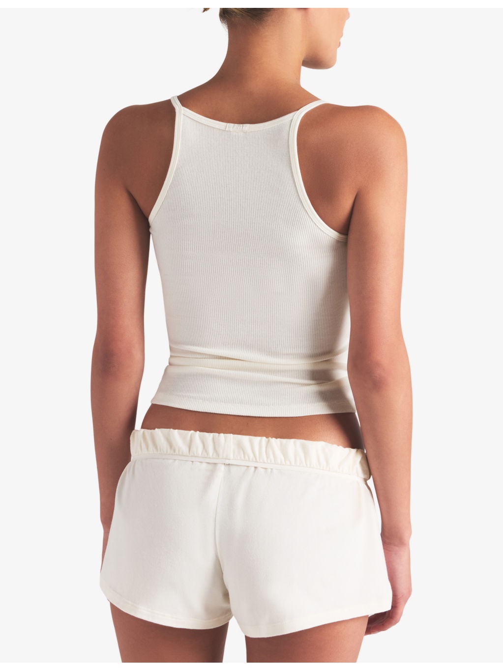 Rib Scoop Long Cotton-Jersey Tank Top - 4