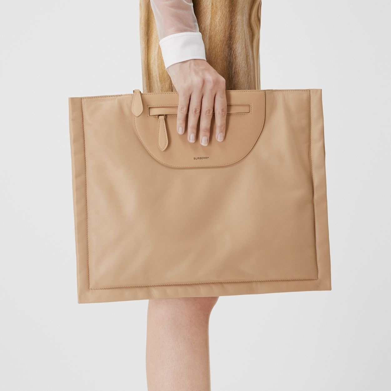 Leather and Lambskin Olympia Scarf Clutch - 6