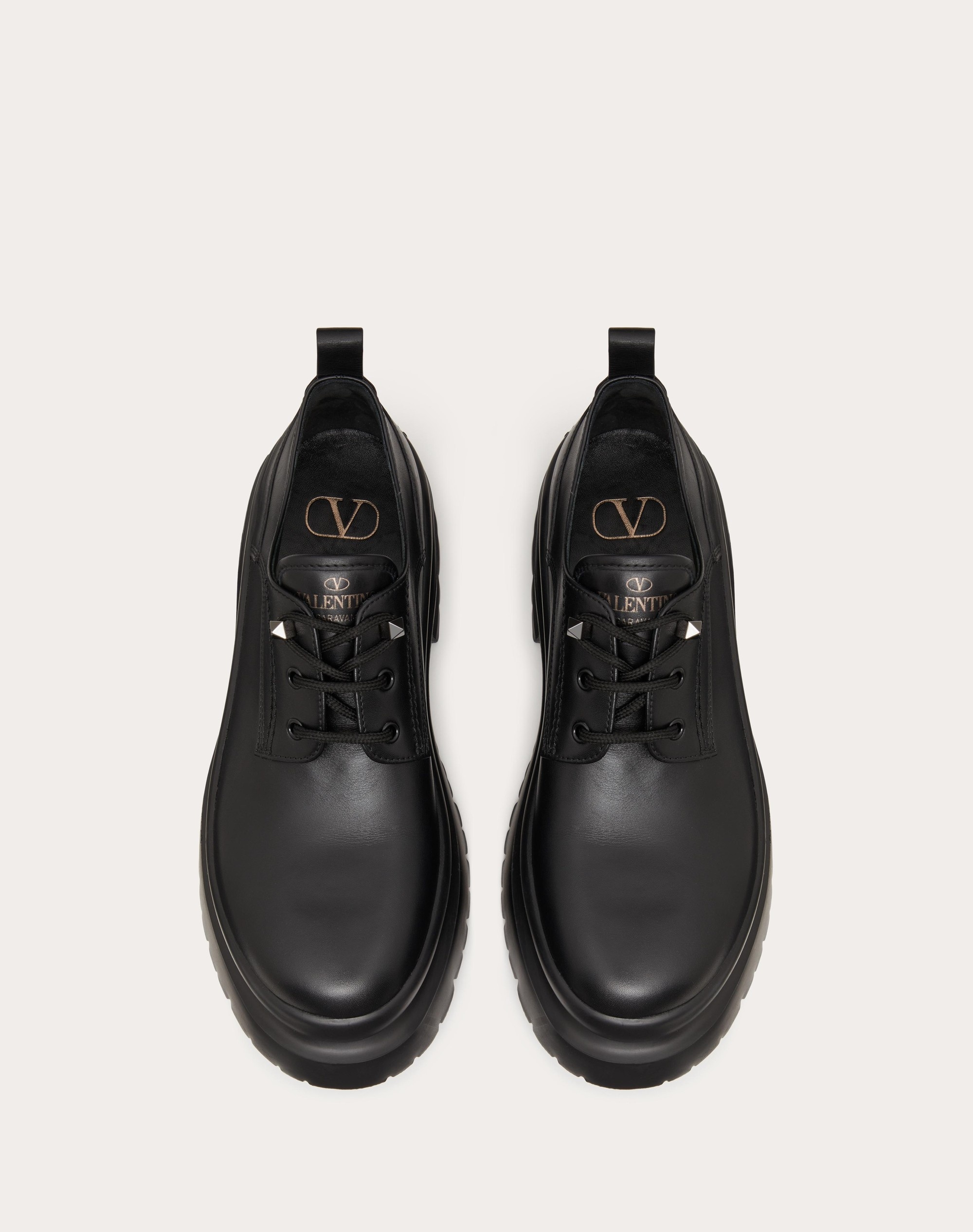 ROMAN STUD CALFSKIN DERBY - 4