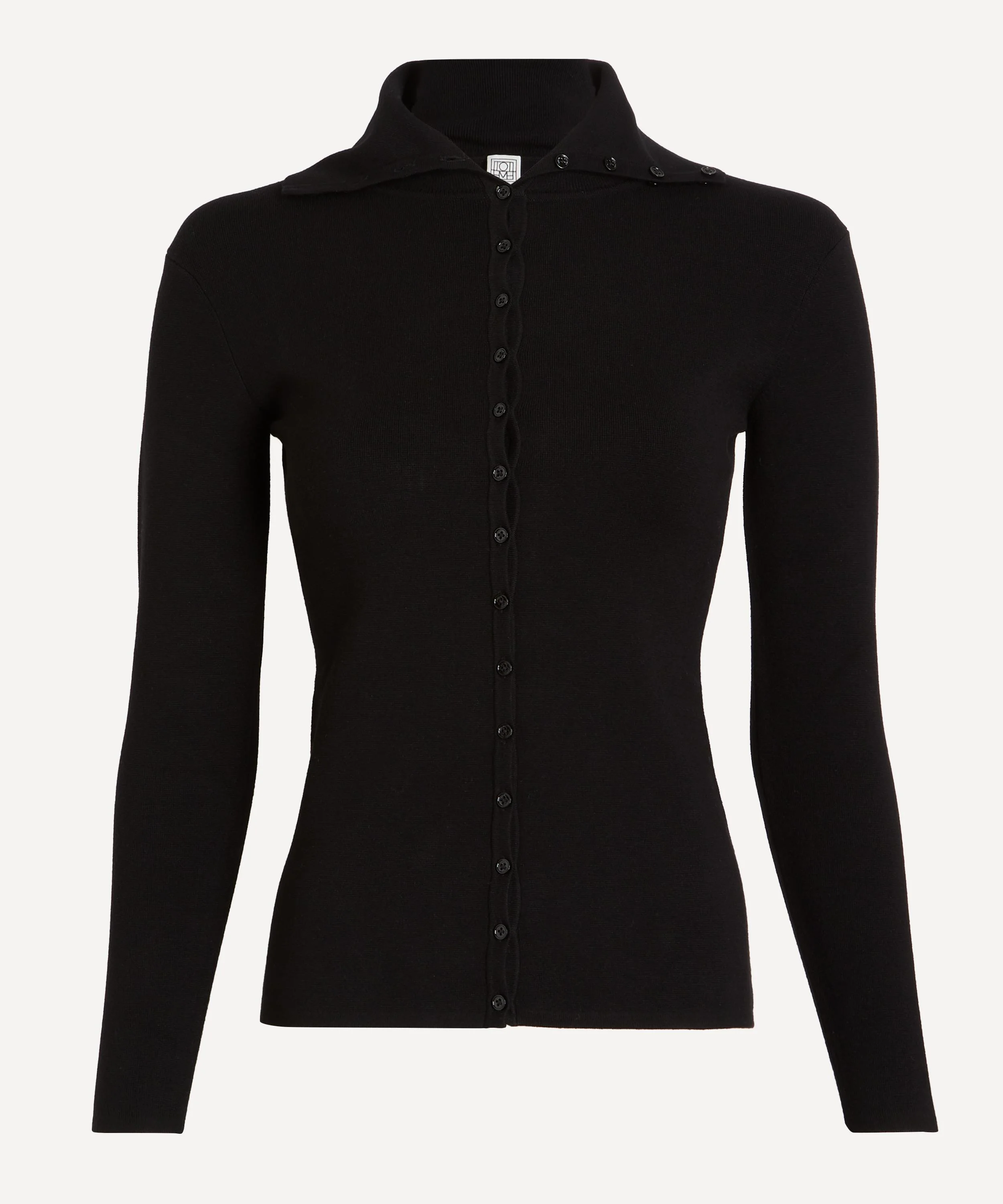 Black Fitted Polo Shirt - 1