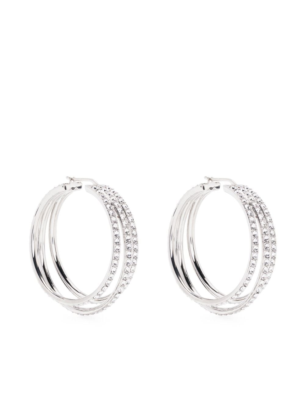 Vittoria crystal-embellished hoop earrings - 1
