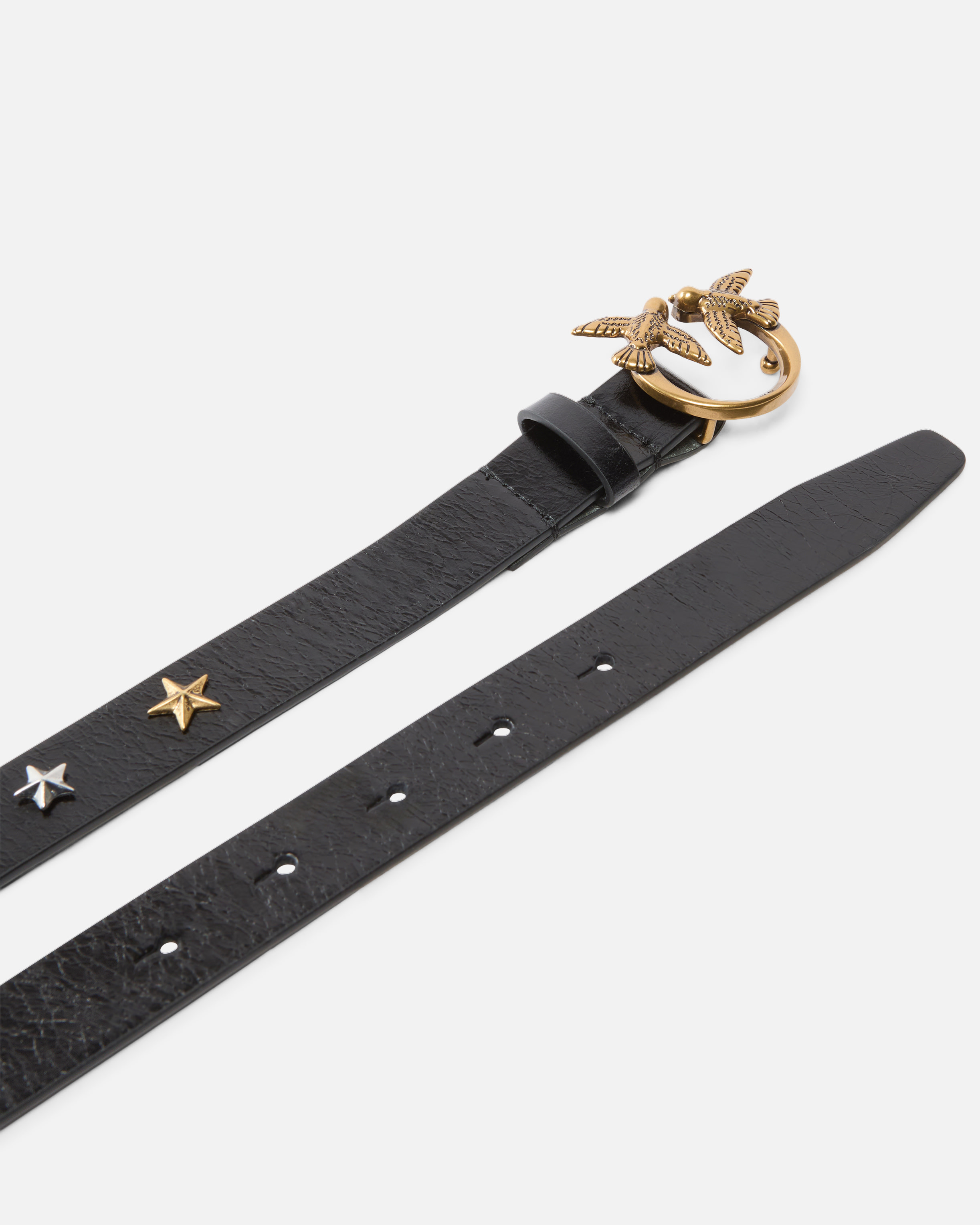 2.2-CM BELT WITH STUDS AND LOVE BIRDS BUCKLE - 3